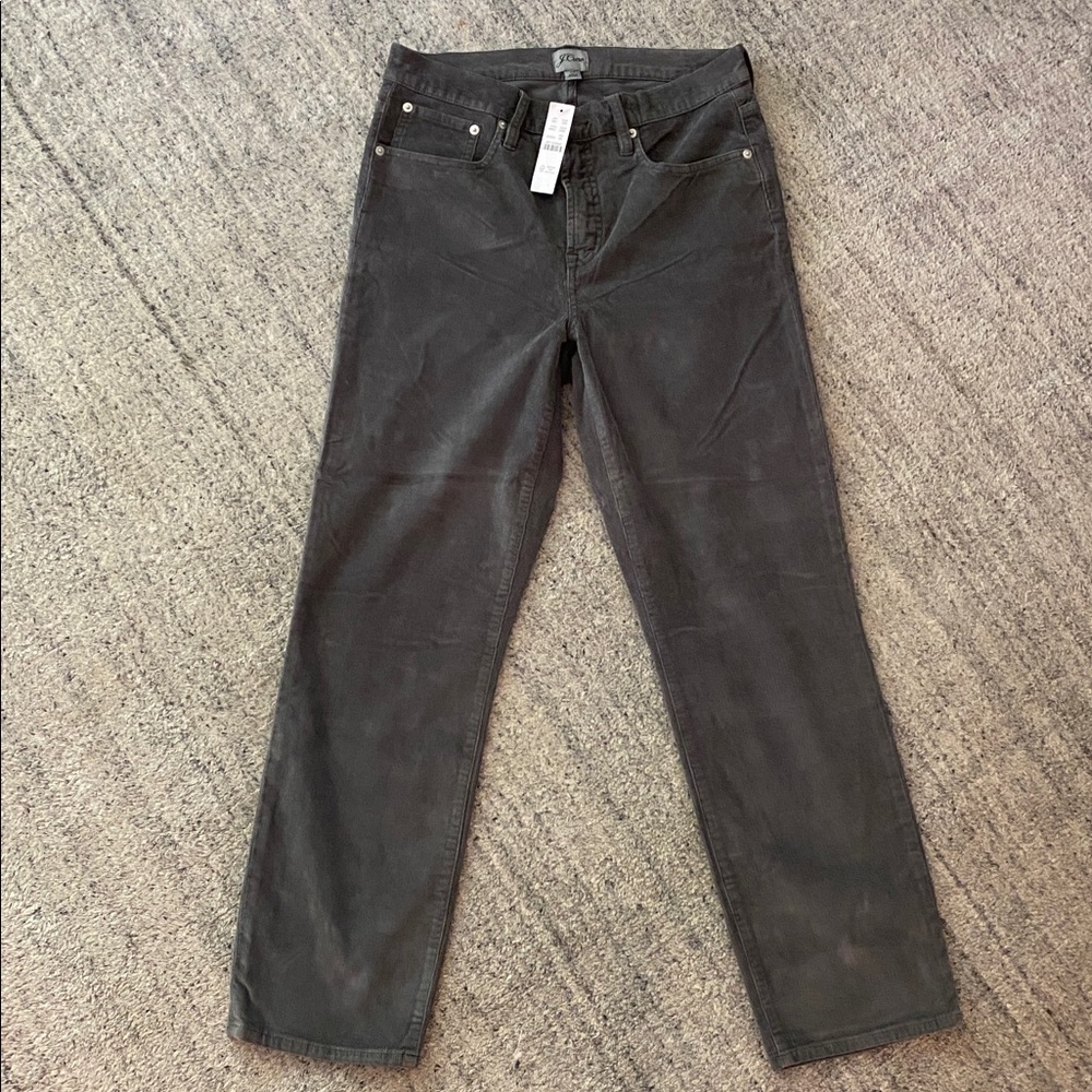 J. Crew Charcoal Corduroy Pants